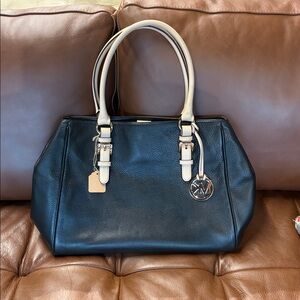 Michael Kors Black Leather Tote Bag